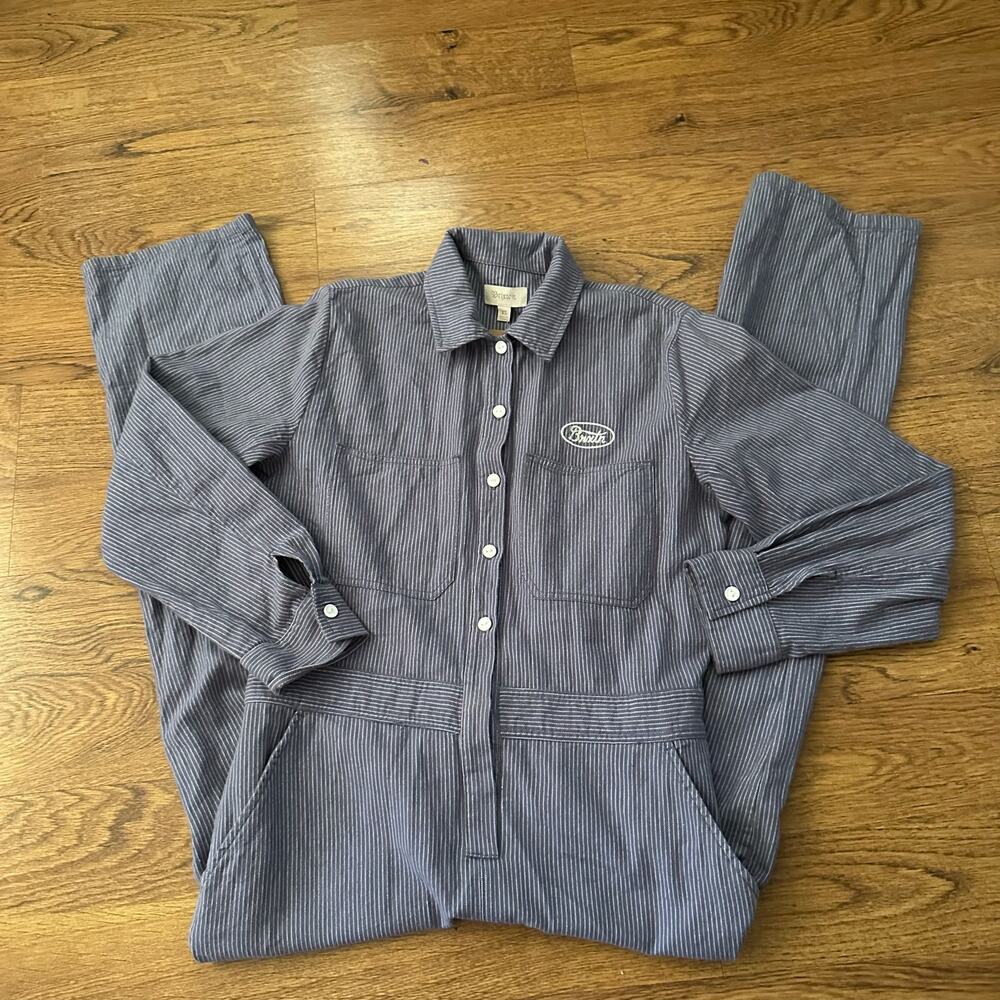 Brixton Blue Pinstripe Jumpsuit Romper